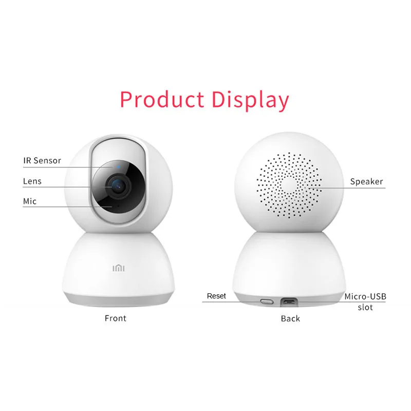 Versión actualizada de 2019 Xiaomi Mijia Smart Cámara Webcam 1080 P WiFi Pan-tilt visión nocturna de 360 ángulo de cámara de vídeo bebé Monitor - 6