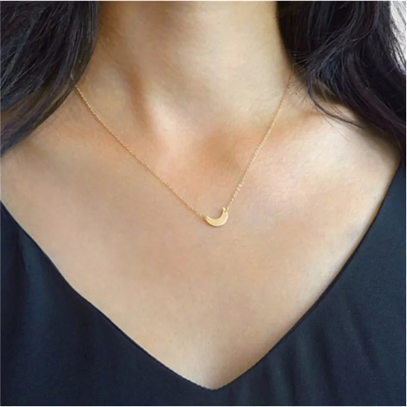 crescent moon necklace|moon 