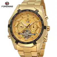 FORSINING Men's Watch Fashion Automatic Stainless Steel Bracelet Luxury Analog Dress Waterproof Wristwatch FSG340M4G3