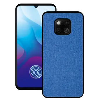

50pcs/lot Plain Simple Canvas Denim Jeans Hard Case For Huawei Mate 20 Mate 20 Pro Honor 8C Mate 20 Lite