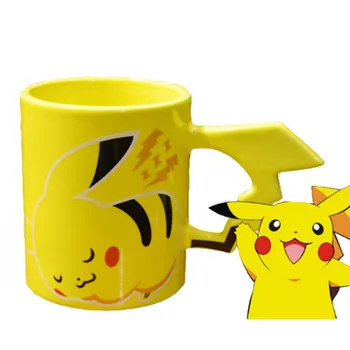 

370ML Pocket Monster Cartoon Pokemon Pikachu Travel Coffee Mugs Ceramic Lemon Tea Milk Mug Cute Cup Adult Kids Gifts