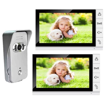 

XinSiLu New Arrival 9"Video Door Phone Home Security Intercom System Doorbell 700TVL HD IR Camera for Villa 1camera+2monitors