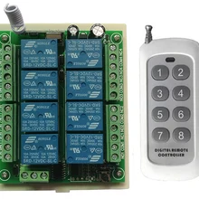 DC 12V 24V 8 CH каналов 8CH RF беспроводной пульт дистанционного управления Система дистанционного управления приемник передатчик 8CH реле 315/433 MHz
