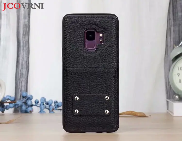 

JCOVRNI Fashion all-inclusive lychee pattern shell for Samsung s9 s9plus note8 with card slot ultra-bo mobile phone back cover