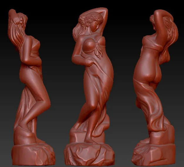 3D модель STL формиат ЧПУ рельефная скульптура с компьютерной резьбой красивая