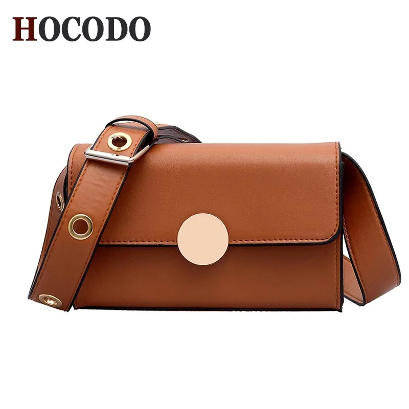 

HOCODO New Pu Leather Flap Women Messenger Bags Small Retro Shoulder Bag Female crossbody bags for women purses and handbags