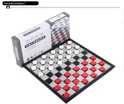 2019 набор пластиковых шахмат красный, Белый Мини Складная Настольная игра шахматная фигура вечерние классические шашки