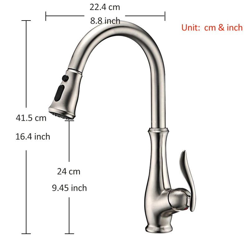 quyanre wanfan gappo high arch 3-way pull out kitchen sink faucet 3 funtions sprayer single lever mixer tap kitchen sink faucet3