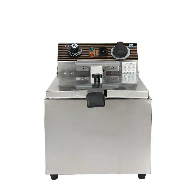 

Electric Deep Fryers Single - cylinder single sieve electric fryer frying machine pan fry pan