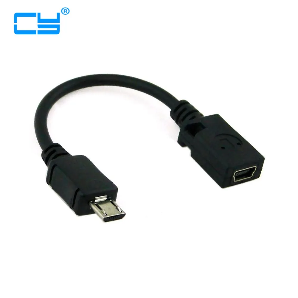 0.1M Micro USB Male Ke Mini USB Kabel Adaptor untuk Tablet PC/MP3/Ponsel/GPS mp4