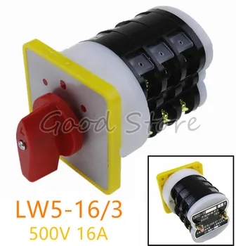 

1PCS LW5-16/3 16A 500V rotary switch 3 phase switch 3 position selector switch cam starter switch control motor