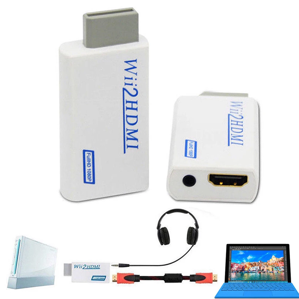 new HDMI Converter Support FullHD 720P 1080P 3.5mm Audio for Wii 2HDMI Adapter Conversion