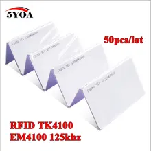 5YOA гарантия качества EM ID EM RFID карты 4100/4102 реакции 125 кГц RFID удостоверение личности подходит для контроля доступа посещаемости времени