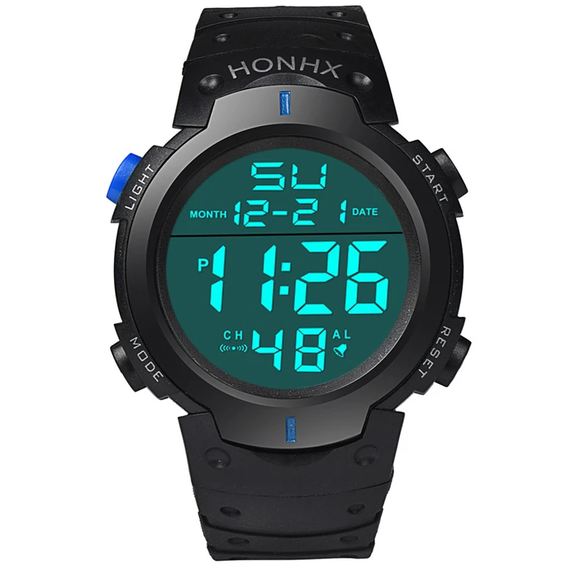 ファッション新ブランドhonhx防水腕時計メンズボーイ液晶デジタルストップウォッチ日付ゴムスポーツ腕時計 デジタル腕時計 Aliexpress