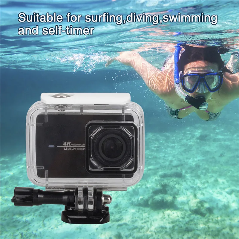 

For XiaoYi 4K Sports Camera yi 4k Action Camera Mount Waterproof Case TypeB Waterproof Case Action Camera Accessories yi 4k Case