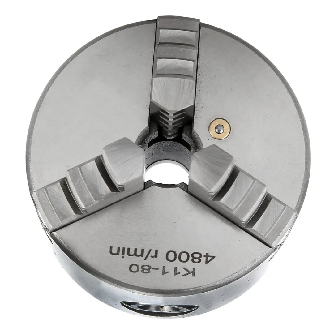 1Set K11-80 3 Jaw Metal Lathe Chuck Self-centering Manual Chuck Lathe Parts For K11A K11C K11D