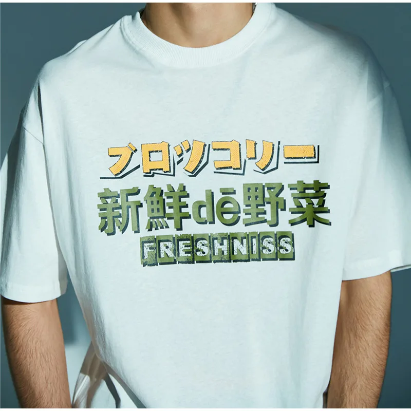 Мужская футболка с принтом в японском стиле Харадзюку, короткий рукав, свободные футболки в стиле хип-хоп, унисекс,, летняя парная футболка, повседневный Топ