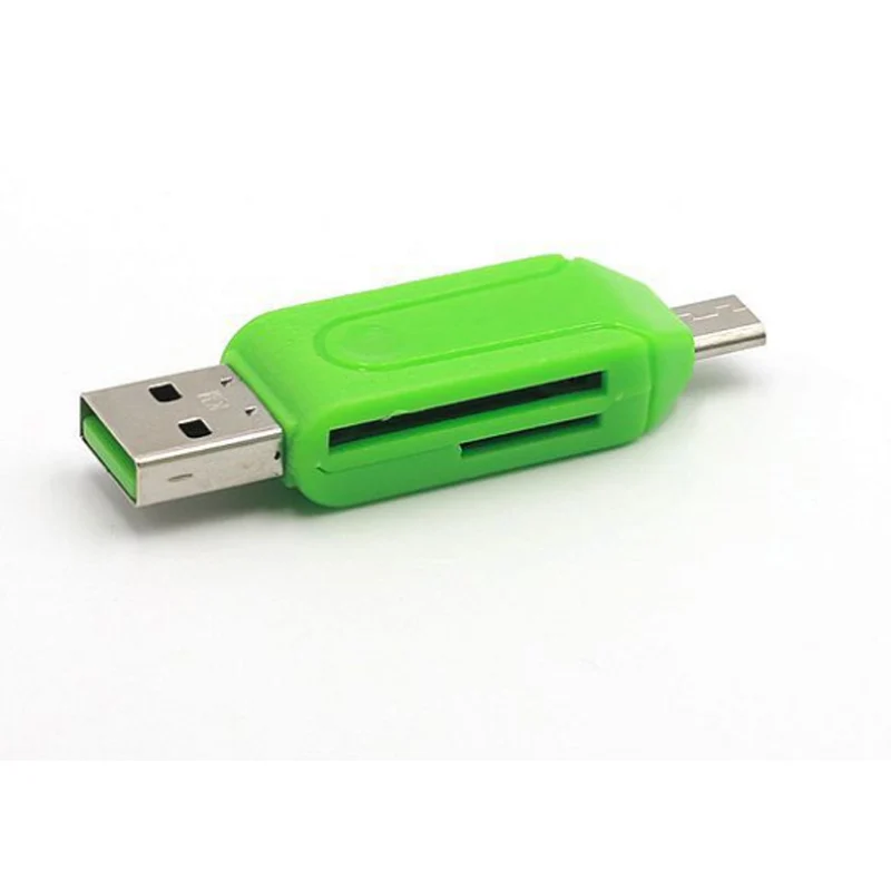 10 шт. 2 в 1 USB OTG кардридер Micro USB OTG TF/SD кардридер телефон удлинитель-переходник Micro USB OTG адаптер