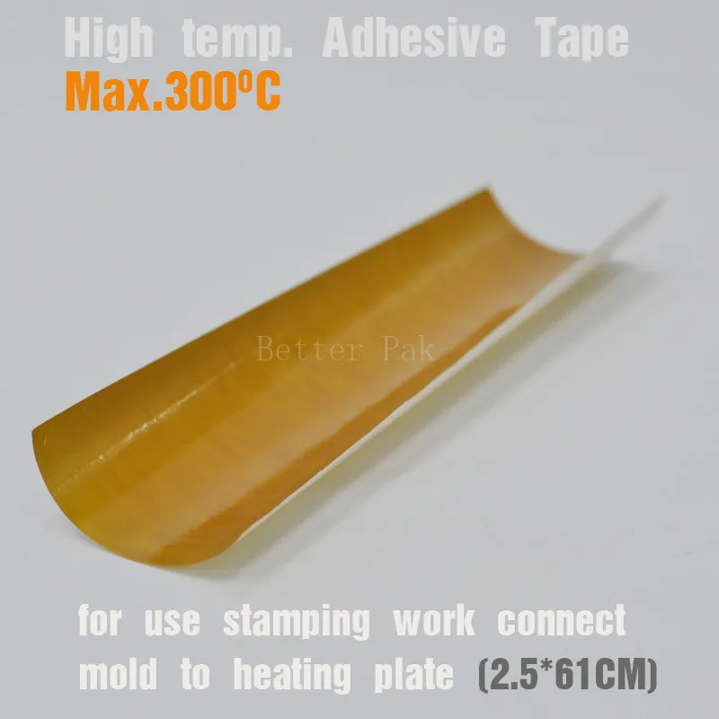 

BateRpak 2.5x61cm stamping machine fix mold high temperature adhesive tape,double components adhesives