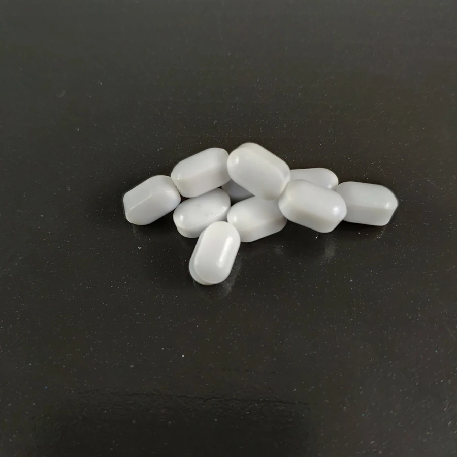 C3x6mm 10pcs PTFE Magnetic Stirrer Mixer Stir Bars PTFE Stirring Bars White Spin Without Pivot Ring