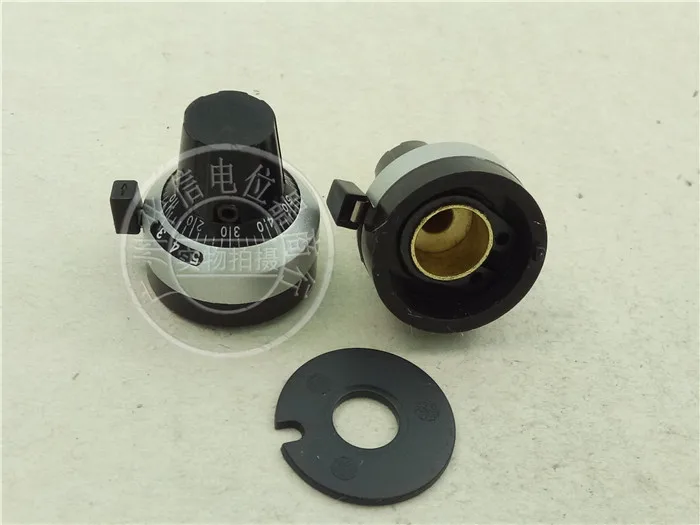 5pcs WXD3-13 3590S potentiometer knob with scale / potentiometer lockable cap 4mm 6mm 6.35mm
