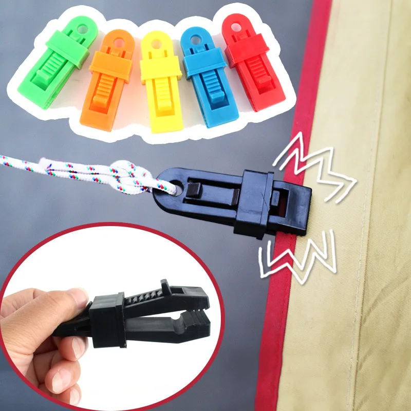Kit Accessory Outdoor 5PCS Survival Tents Rope Set Clips Camping Tarp