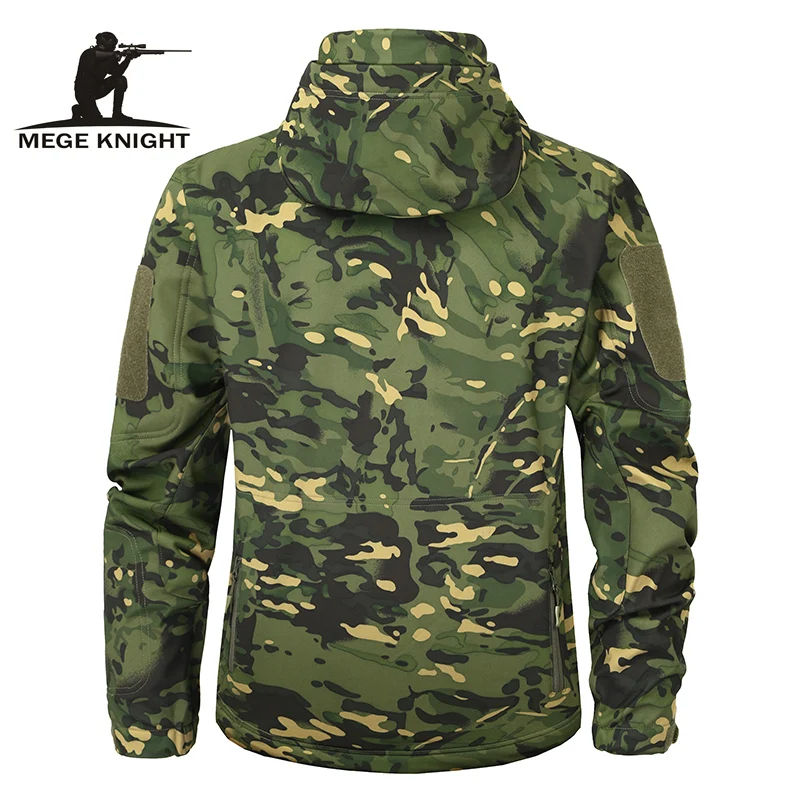 Cheap Mege Shark Skin Soft Shell Military Tactical Jacket Men Waterproof Army Fleece Clothing Multicam Camouflage Windbreakers 4XL