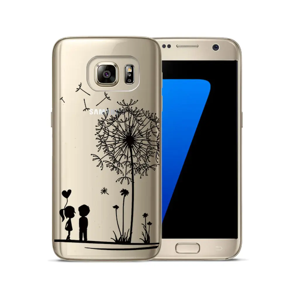 Clear painted Case FOR Samsung S6 Soft TPU Phone Case FOR Samsung S8 Smart Back Protective Phone Cover FOR Galax S5 S7 S8 Plus (6)