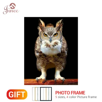 

DIY Diamond Painting Stare Owl 5D Cross Stitch Diamond Embroidery Bird Animal Photo Rhinestones Christmas Gift Framed