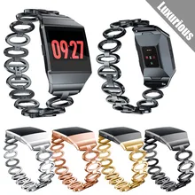 Роскошный аксессуар из нержавеющей стали ремешок для часов металлический ремешок для Fitbit Ionic Nov.8 гусиное яйцо стиль стальной ремешок