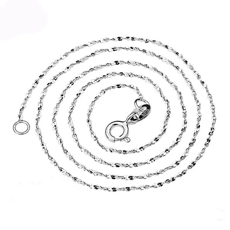 

Fashion 2mm 925 Jewelry Silver Plated Water Wave Necklace Chains, Silver Water Wave Chain Necklaces For Women 18inches