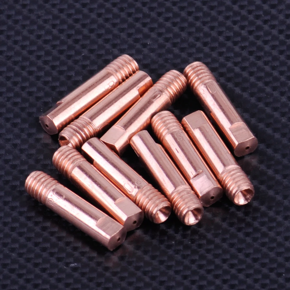 

LETAOSK 10pcs Gold MB 15AK MIG/MAG Welding Torch Contact Tip Holder Gas Nozzle 0.8 x 24mm Copper M6