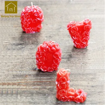 

Love Candles Wedding Decoration Bougies Mariage Velas Perfumadas Wax Decorative Pillar Candles Home Decor Candle Making JKK105