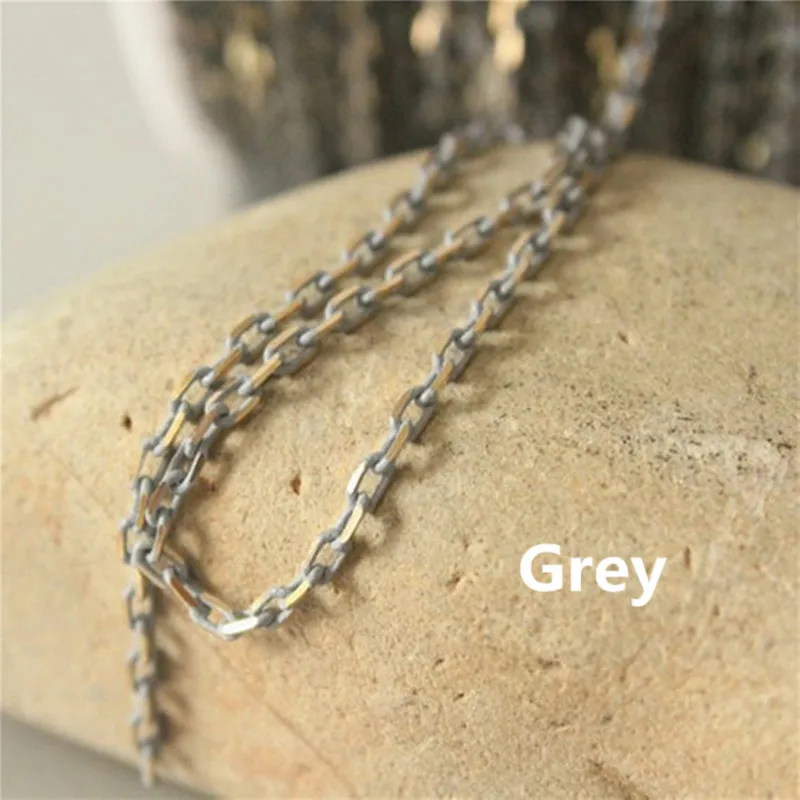 Блестящая тонкая овальная цепочка на латуни, 3 мм х 2 мм браслет ожерелье серьги цепь, 5 метров цепочка с кисточкой, Y28 - Цвет: grey