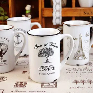 Free Shipping Z Cute 4 Design Vintage Eiffel Tower Enamel Free Shipping Z Cute 4 Design Vintage Eiffel Tower Enamel Coffee Mug Ceramic Retro Cup Chinese
