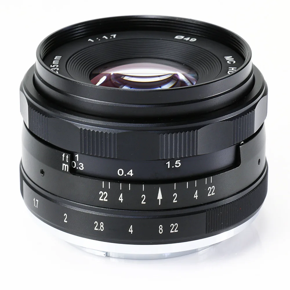Широкоугольный 35 мм F1.7 ручной объектив для Olympus EP3 EP5 EPL7 EPM2 OMD EM5 EM1 EM10 GX7 GX1 GH3 G6 GF6 GF7 GM2