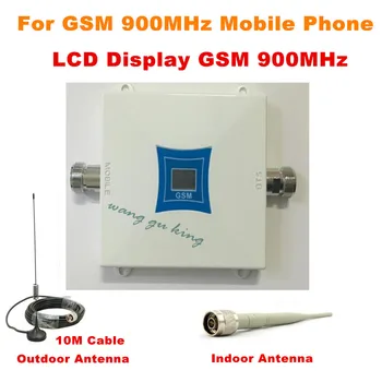

NEW Top Quality GSM 900Mhz Mobile Cell Phone Signal Booster Amplifier RF Repeater Kit contains 10m cable+Sucker Antenna EU Plug
