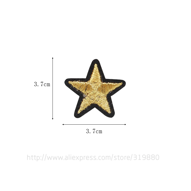 Tianxinyue 10 шт. 3.7 см серый круглый звезда вышитые железа на Значки Нашивки для Костюмы мультфильм Мотив Аппликация Стикеры