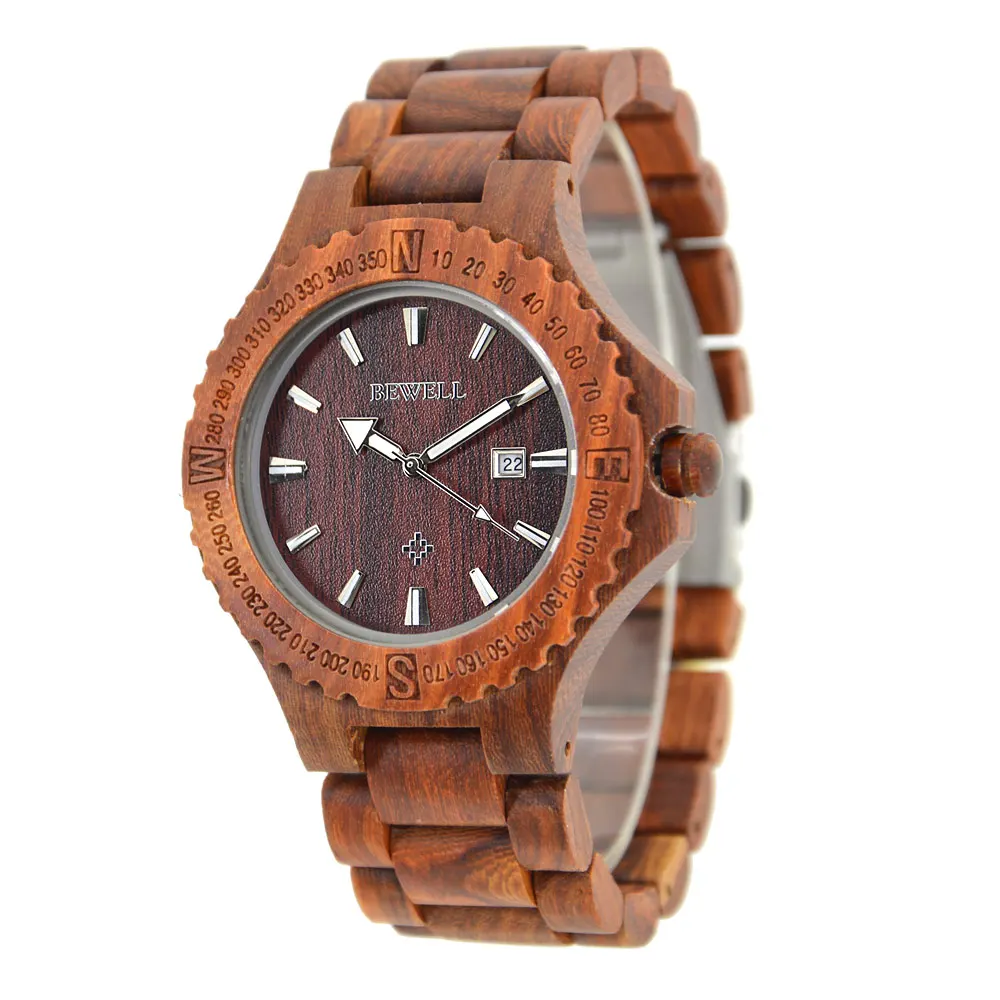BEWELL WOODEN WATCH