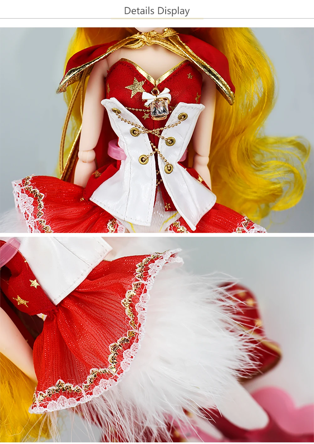 MMG-Girl-fortune-days-BJD-doll-12-constellations-LEO-with-cool-red-outfit-boots-tail-stand (4)