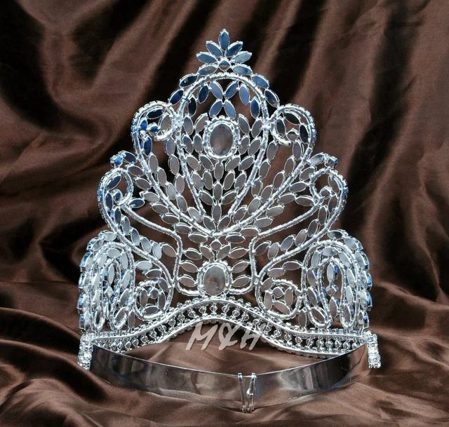 Купить роскошная большая тиара 9 "ручной работы свадебная корона картинки