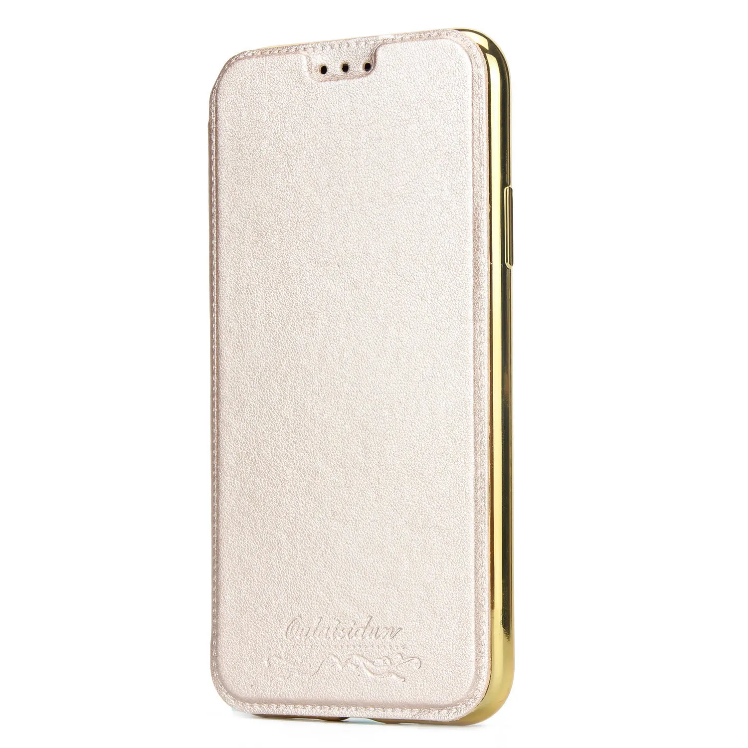 Luxury Brand For IPhone 7 Case Plating Edge Flip Case For Iphone X 6 6s 8 Plus XS Max Xr Cover Bussiness Leather Phone Cover