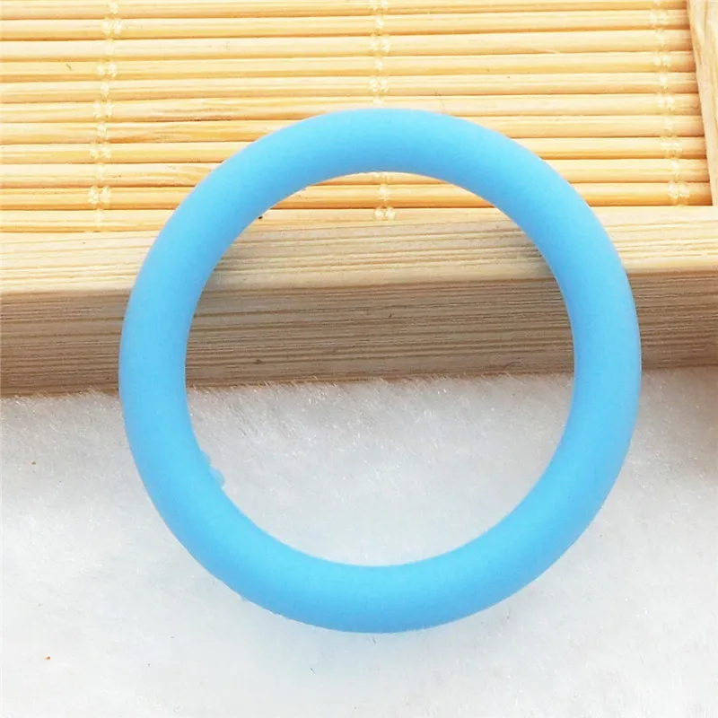 Chenkai 10 шт. без БФА, силиконовый адаптер уплотнительные кольца DIY Baby NUK MAM кольцо для соски Детская Подвеска Игрушка 20 цветов - Цвет: Pastel Blue