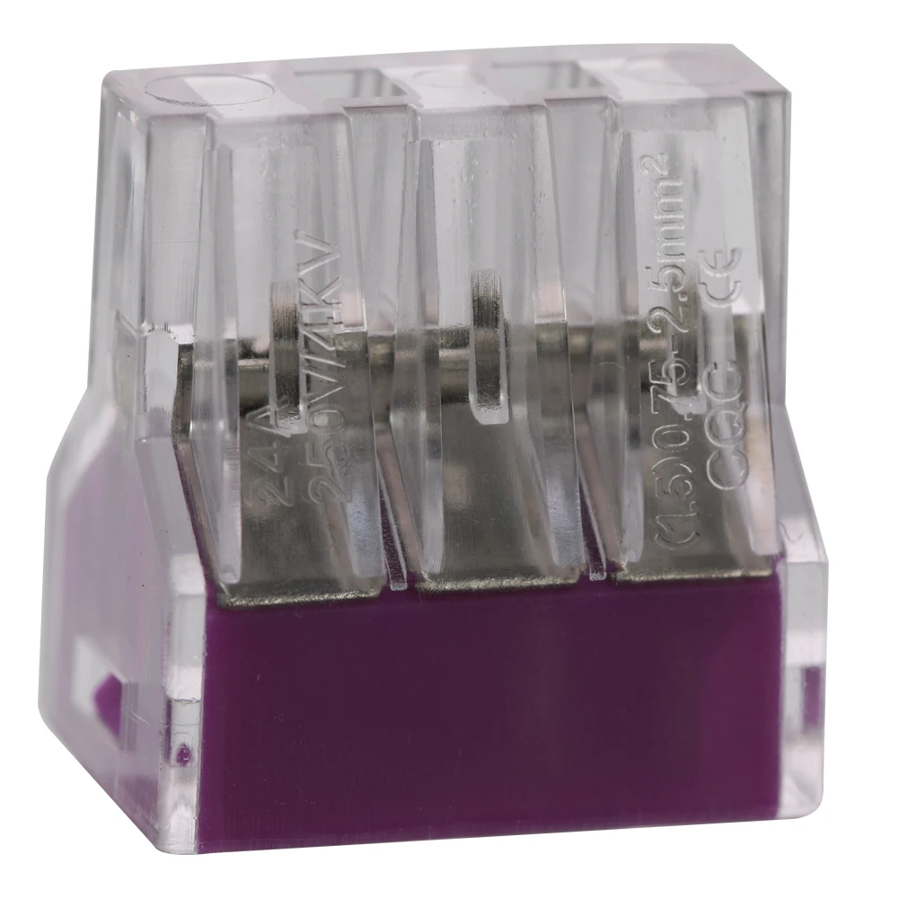 

100pcs Kit in Plastic Box Hard Wire Connection Terminals Wire Crimp Butt Terminal PCT Connector