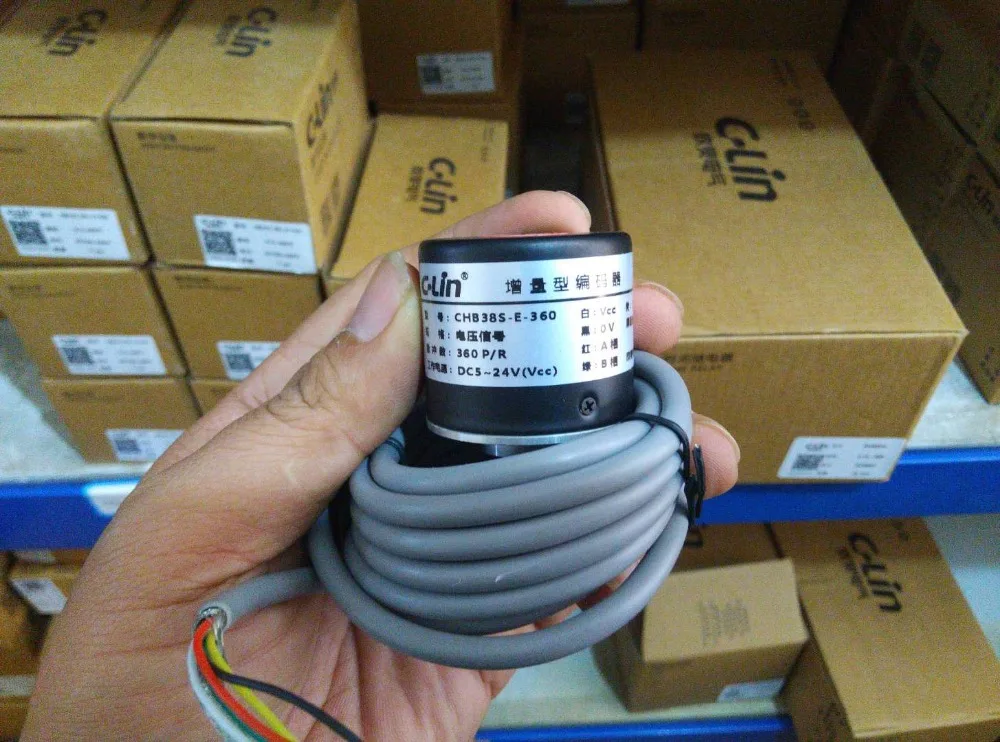 Brand new original authentic C-Lin CHB38S-E-360 voltage pulse output rotary encoder DC5V--24V line length 2 meters | Инструменты