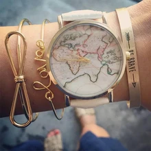 3 шт./компл. богемный бант буквы любовь стрелка открытие полый браслет из золота и серебра набор женщин Изысканная одежда для вечеринок ювелирные изделия