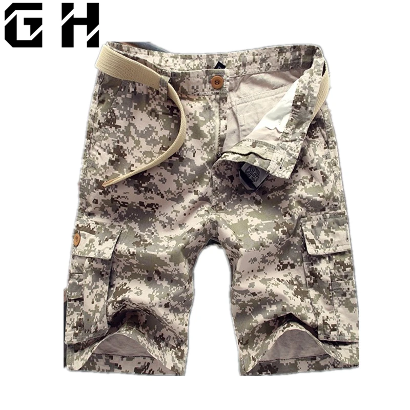 Мужские новые мужские повседневные шорты тактические шорты с накладными карманами мужские свободные рабочие шорты мужские военные короткие штаны