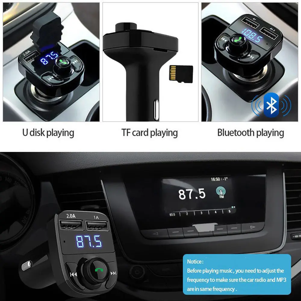 المزدوج USB شاحن سيارة كيت يدوي FM الارسال Aux المغير الصوت MP3 لاعب بلوتوث سيارة شاحن يو اس بي شحن المزدوج USB شاحن سيارة كيت يدوي FM الارسال Aux المغير الصوت MP3 لاعب بلوتوث سيارة شاحن يو اس بي شحن