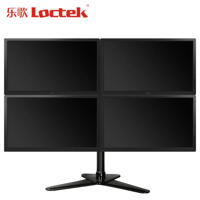 Loctek D2Q Full Motion 4 экран Настольная подставка для монитора Выдвижной светодиодный ЖК-дисплей Монтажный Кронштейн