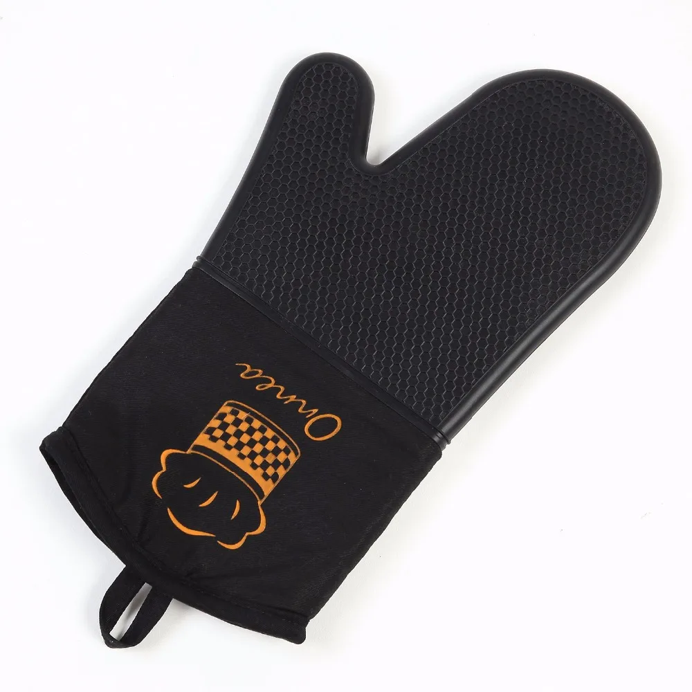 1 PCS Silicone Glove Kitchen Heat Resistant Gloves Cooking Baking BBQ